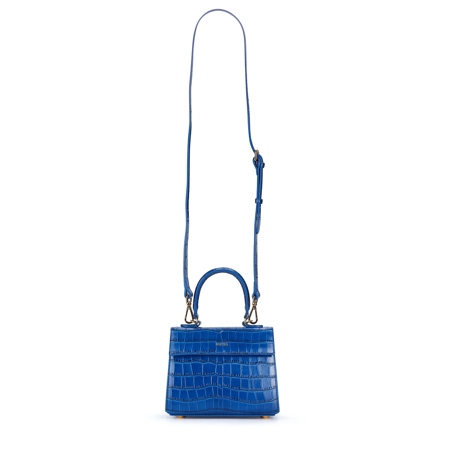 Sapphire Blue Croc Elizabeth Bag - Image 4