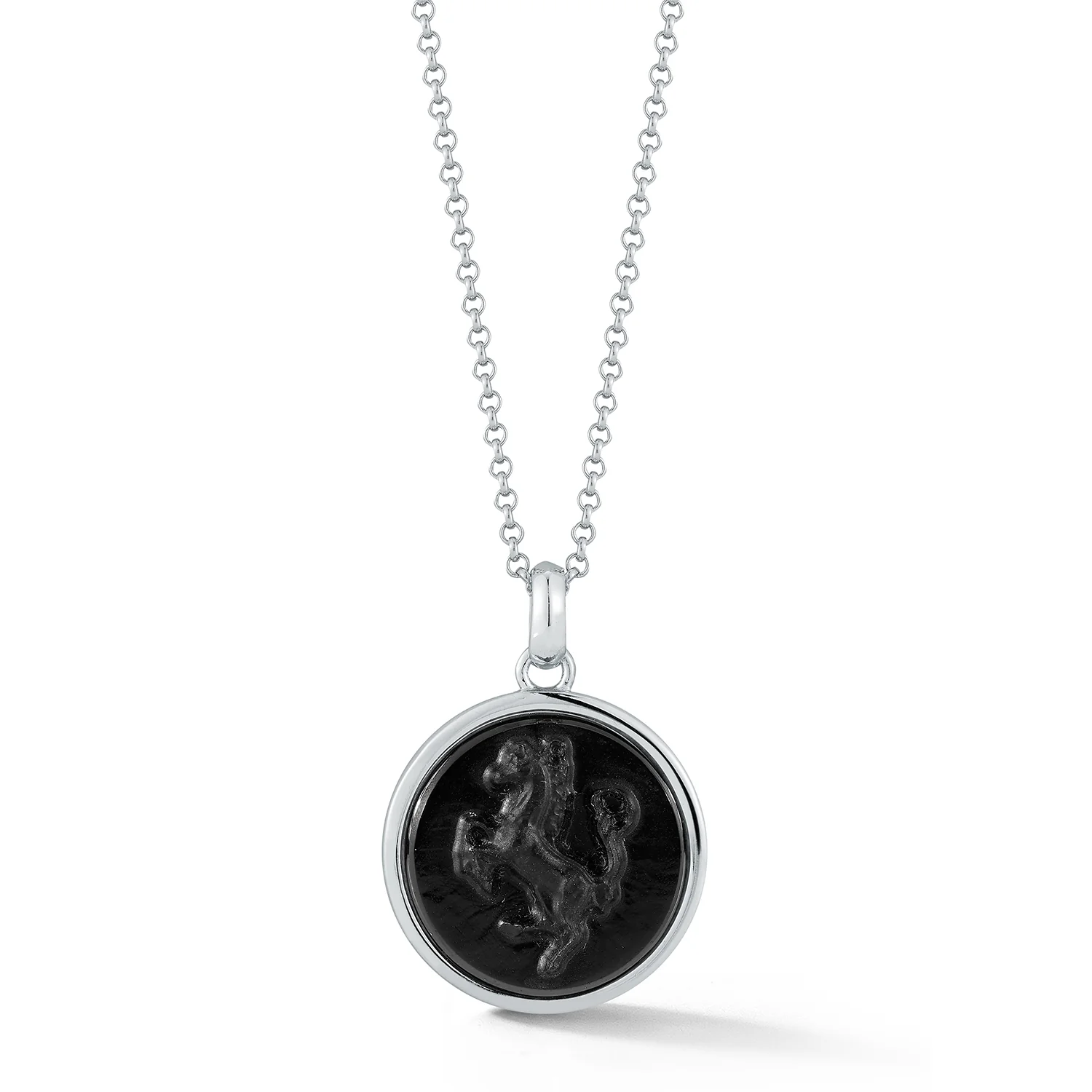 Stallion Carved Onyx Necklace