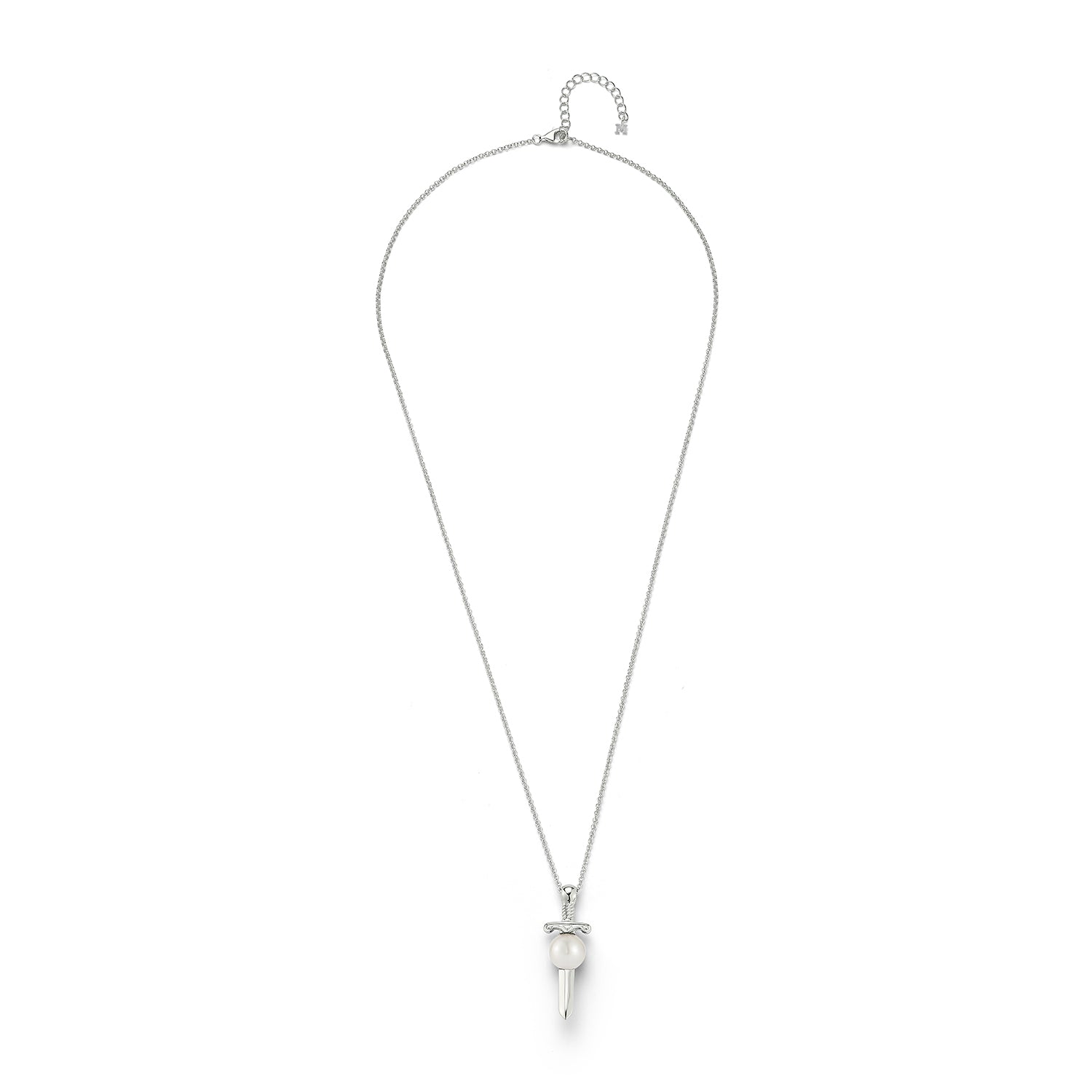 Sword in White Pearl Necklace - Image 5