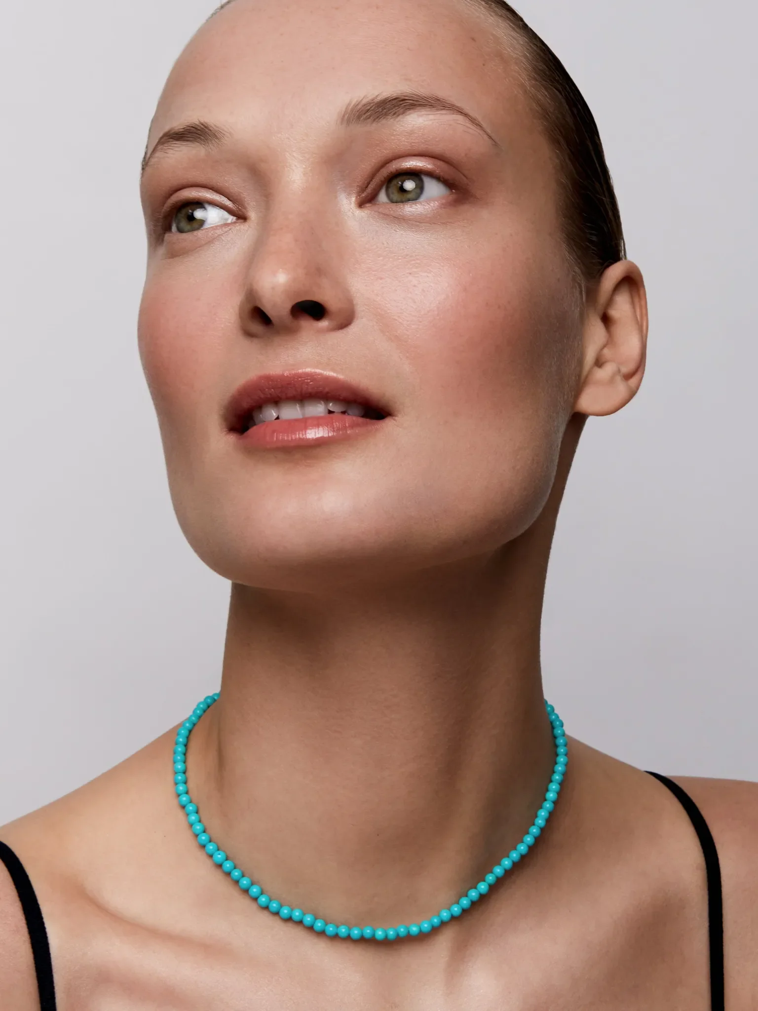 14kt Turquoise Beaded Choker - Image 3